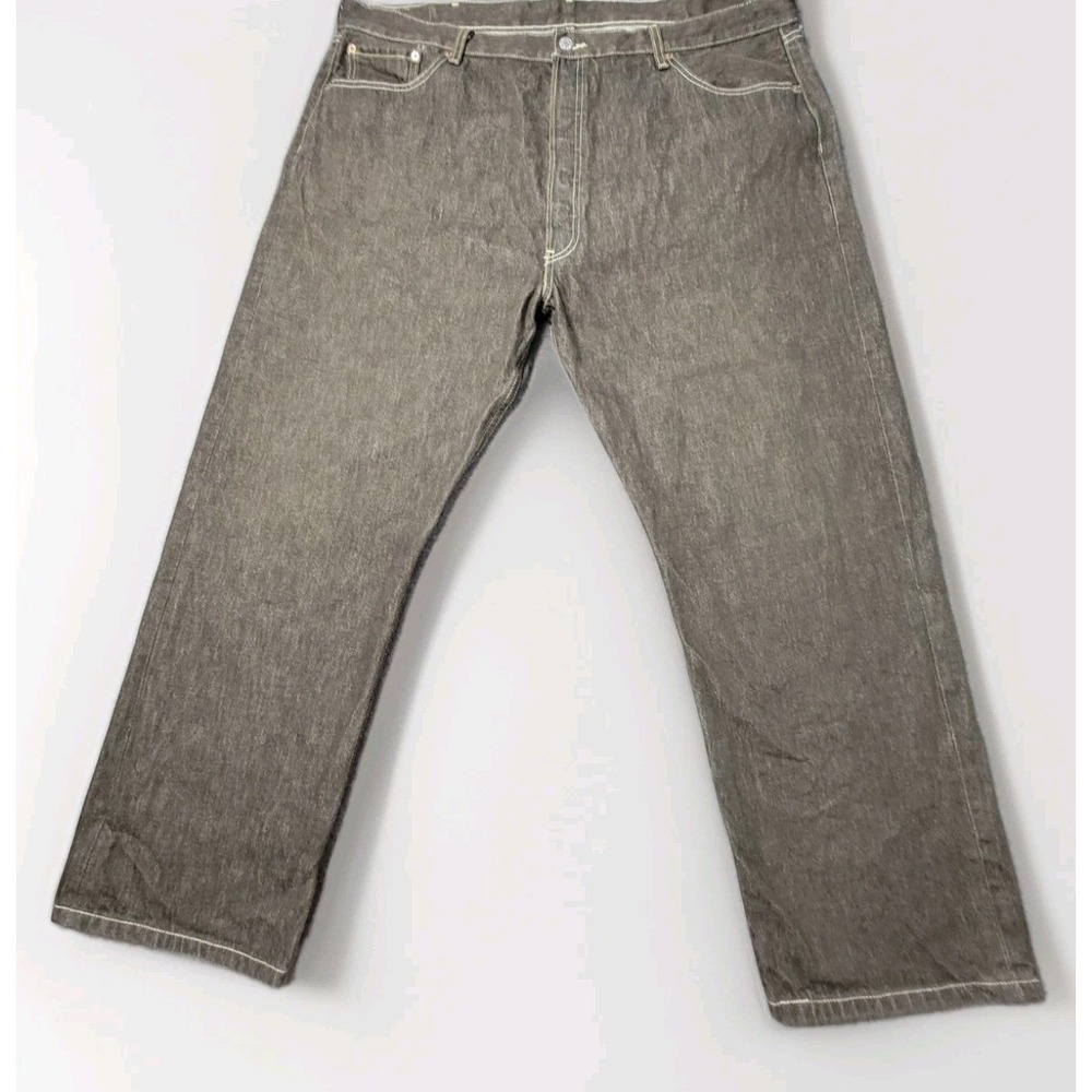 Levis 501 XX Straight Leg Jeans Mens W46 L30 Brown Button Fly 100% Cotton Denim